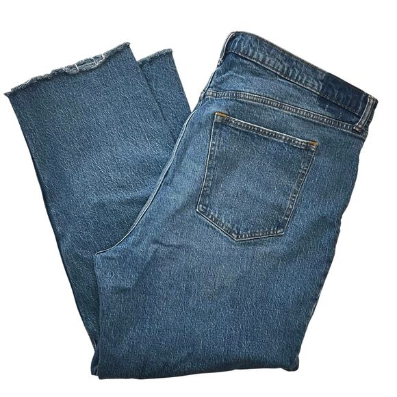 Abercrombie & Fitch 90’s Straight Ultra High Rise Jean Medium Wash Plus Size 20s - Picture 3 of 8